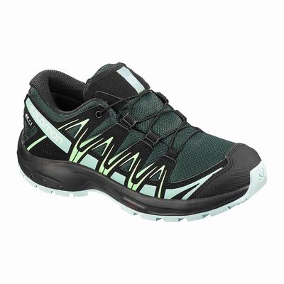 Salomon XA PRO 3D CLIMASALOMON™ WATERPROOF - Lasten Polkujuoksukengät - Vihreä/Mustat